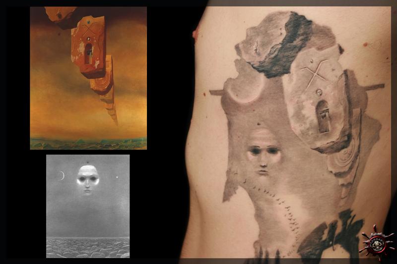 Top merge from another two reference paintings.