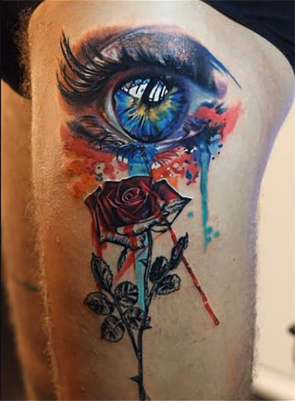 eye and rose, antonio proietti, Camdentown tattoo