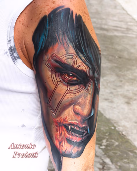 Color Vampire Tattoo
