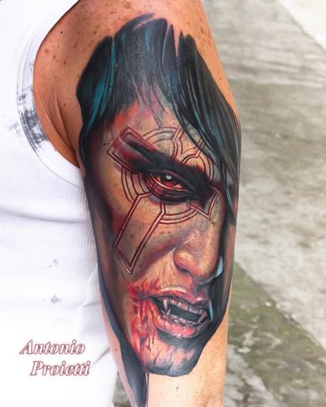 Color Vampire Tattoo