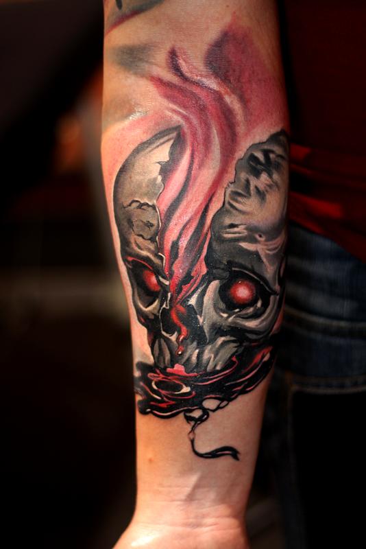 Skull tattoo, Antonio Proietti