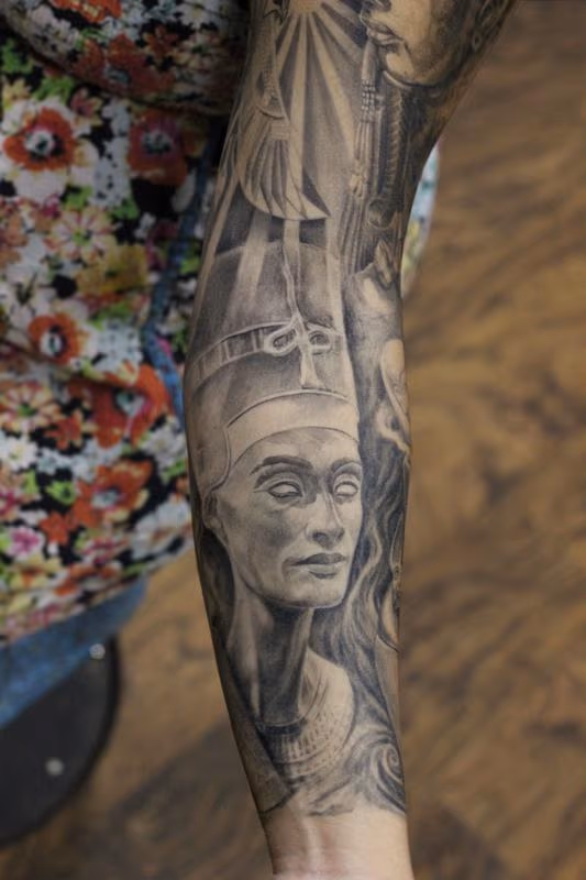 Nefertiti Egyptian Queen Tattoo