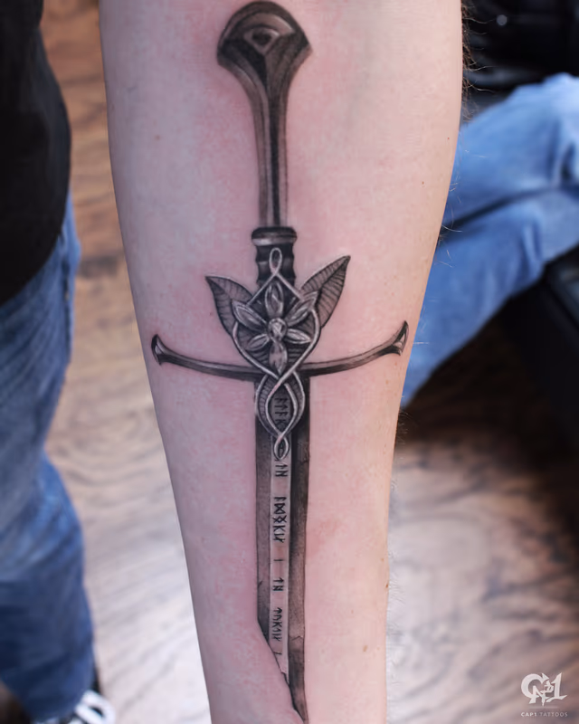 Lord of the Rings Anduril Sword Tattoo