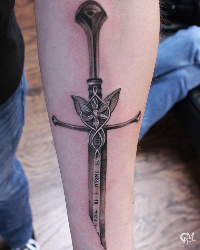 Lord of the Rings Anduril Sword Tattoo