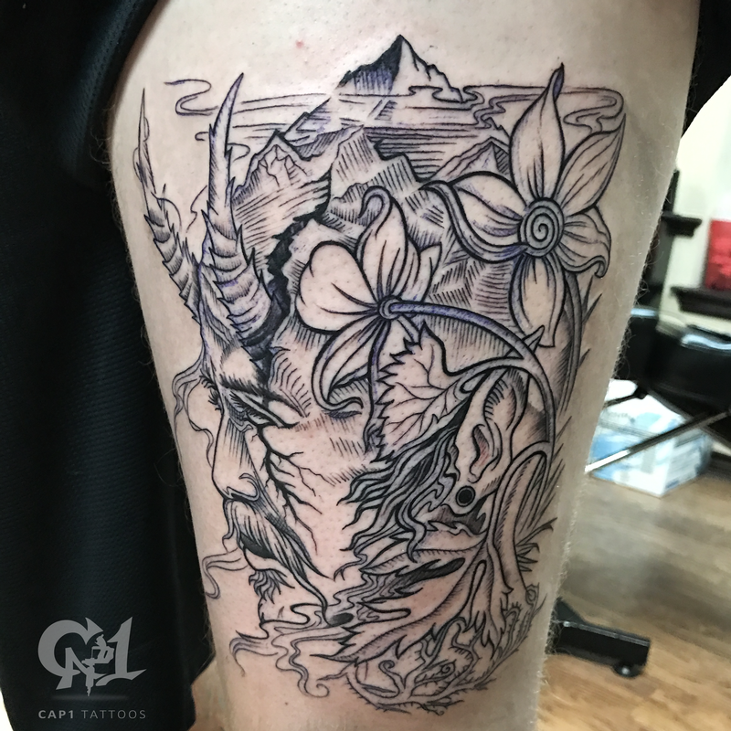 Mountain Man Tattoo (Original Art)