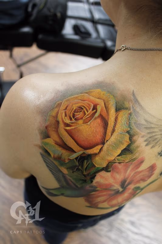 Yellow Rose Tattoo