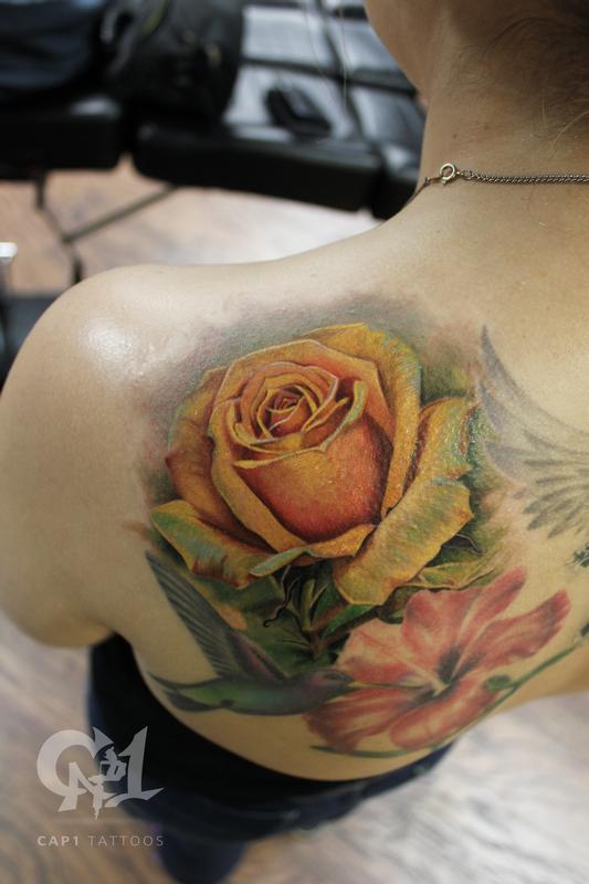 Yellow Rose Tattoo