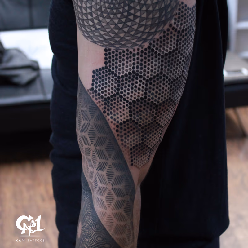 Geometric Sleeve Tattoo