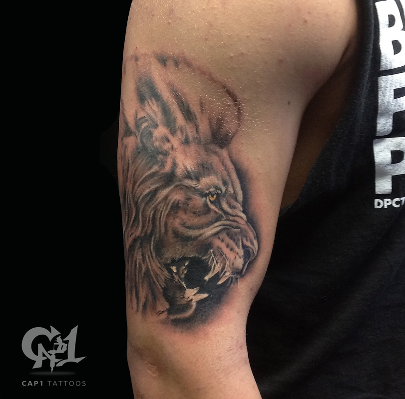 Fierce Lion Tattoo