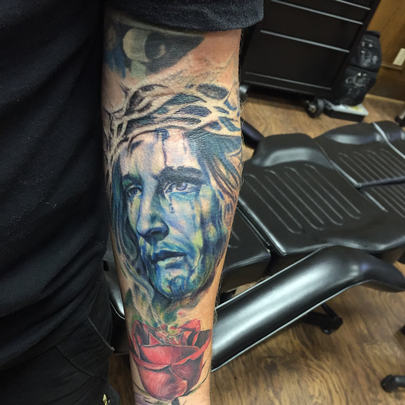 Colored Jesus Christ with Thorns