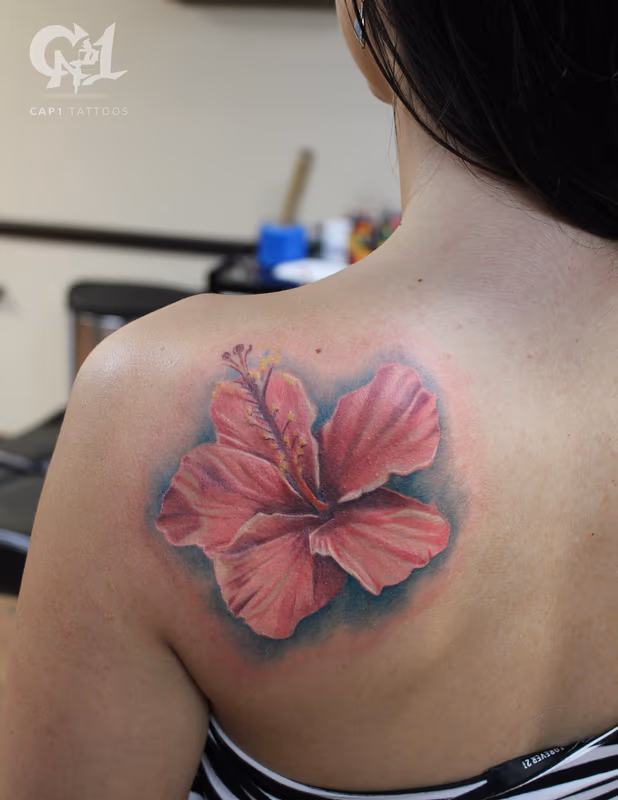 Hibiscus Flower Tattoo