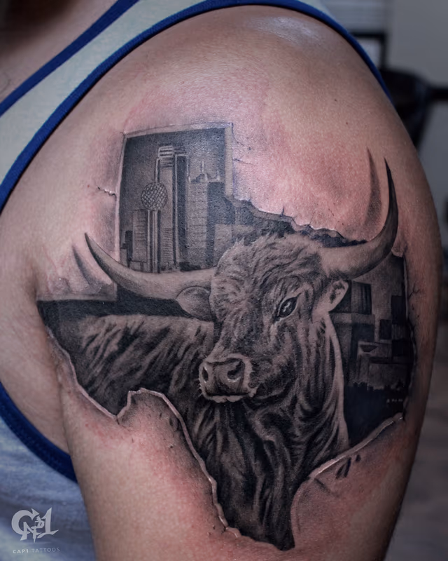 Texas Longhorn Tattoo