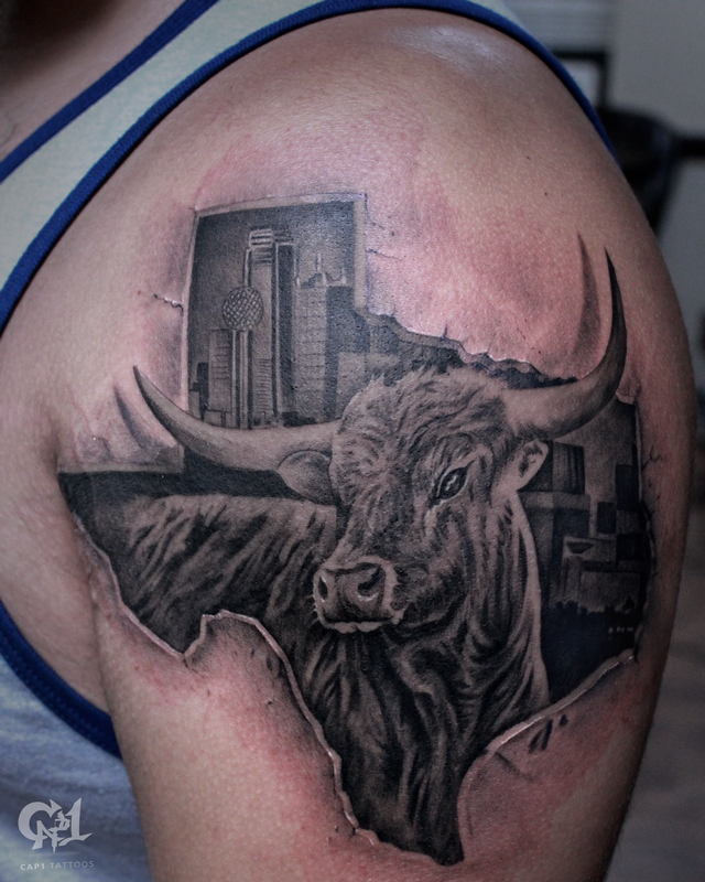 Texas Longhorn Tattoo