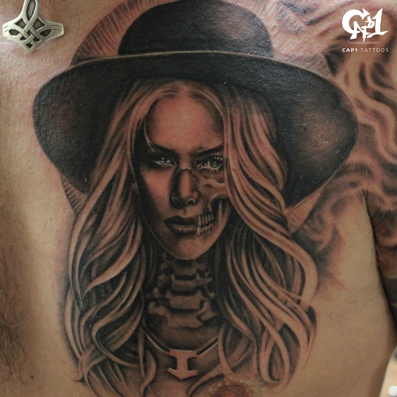 Black and Grey Realism Portrait