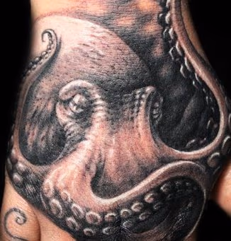 Octopus Hand Tattoo