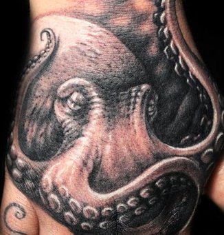 Octopus Hand Tattoo