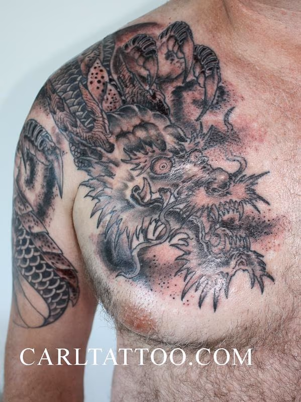 dragon tattoo by carl sebastian
