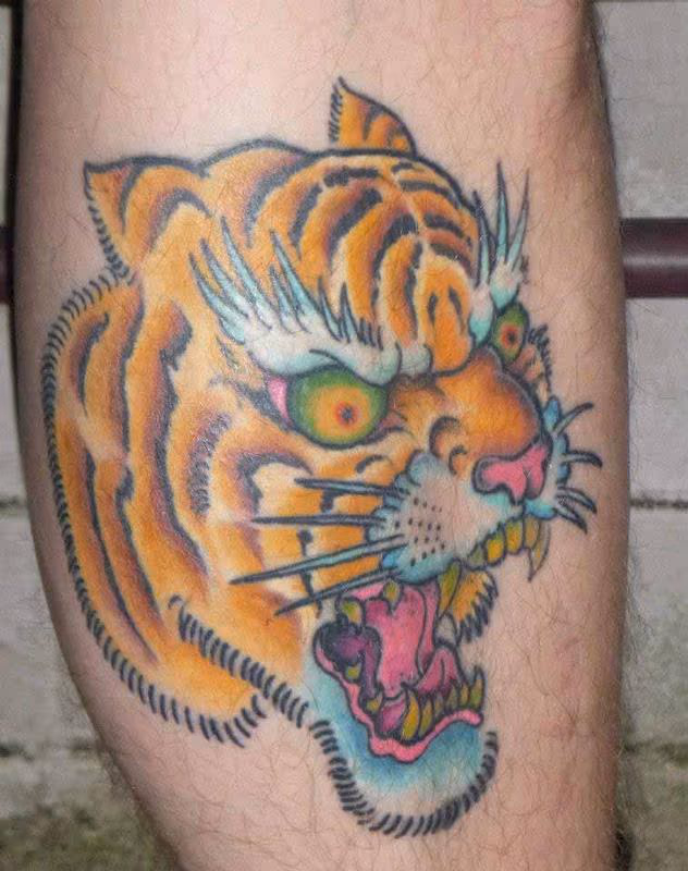 tiger head tattoo