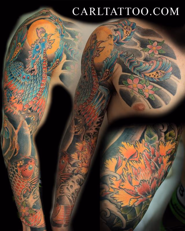 Phoenix sleeve by Carl sebastian