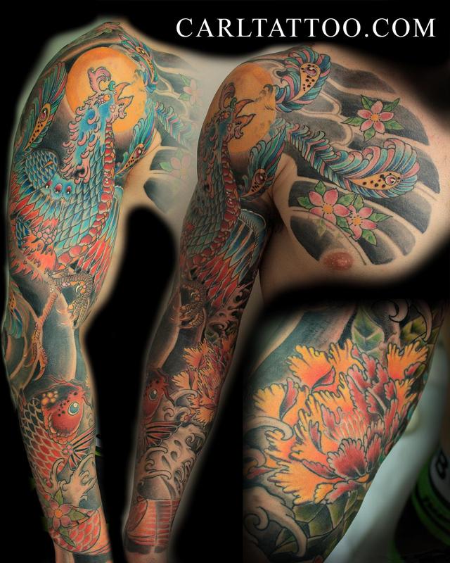 Phoenix sleeve by Carl sebastian