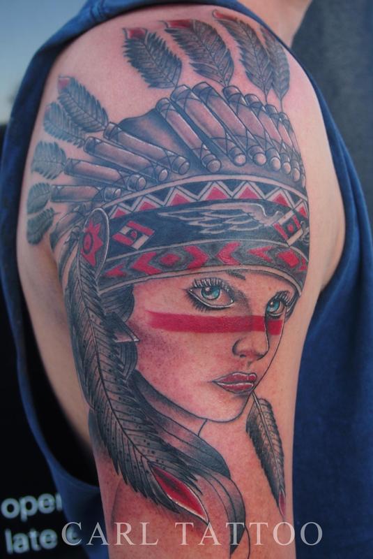 Native americangirltattoo