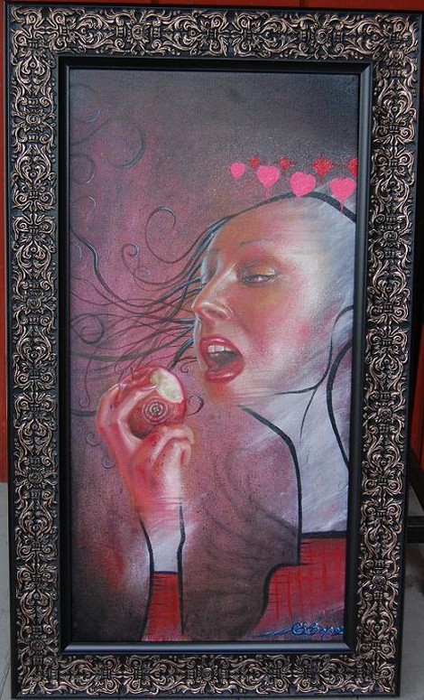 Spray paint,acrylics and oils on canvas.sold