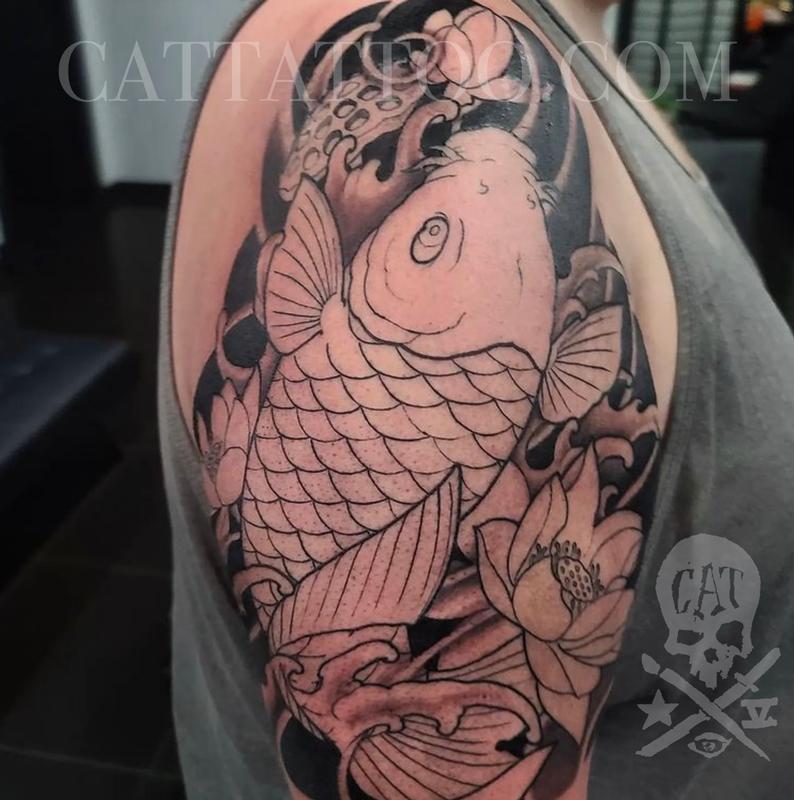 In Progress Koi half sleeve