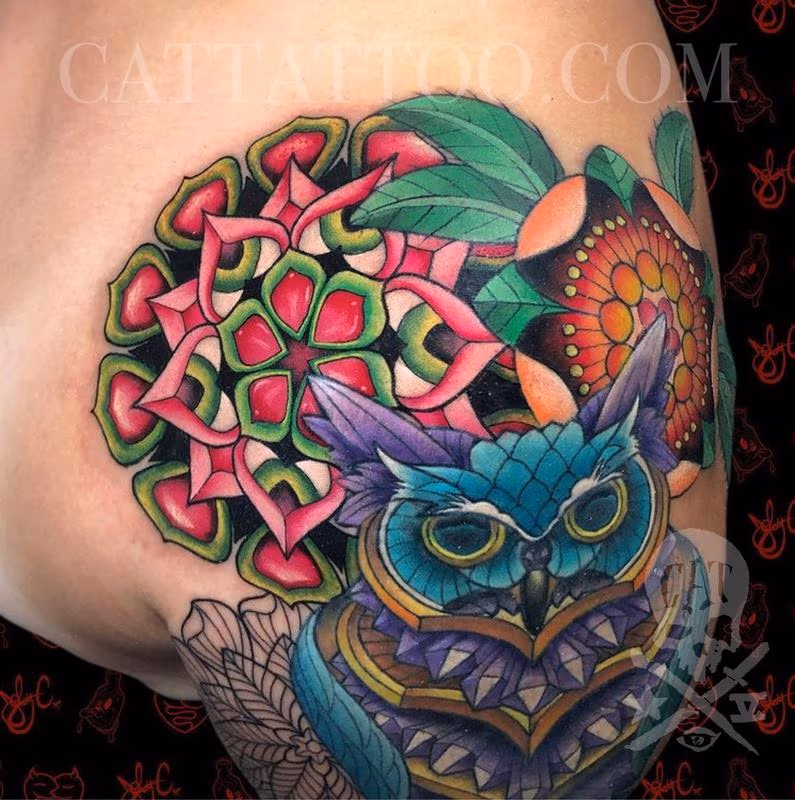 Floral Geometry and Crystal Owl