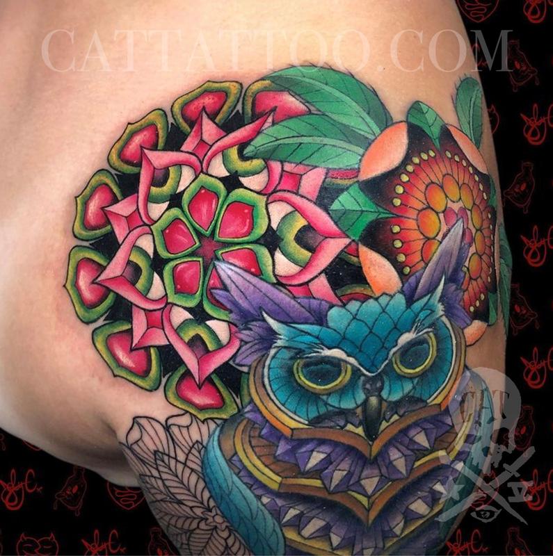 Floral Geometry and Crystal Owl
