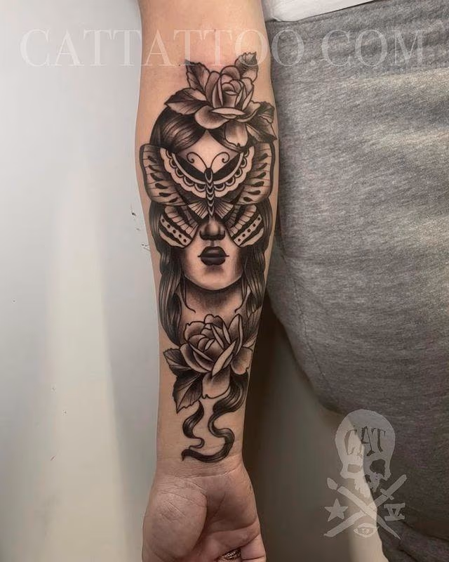 Butterfly Lady tattoo