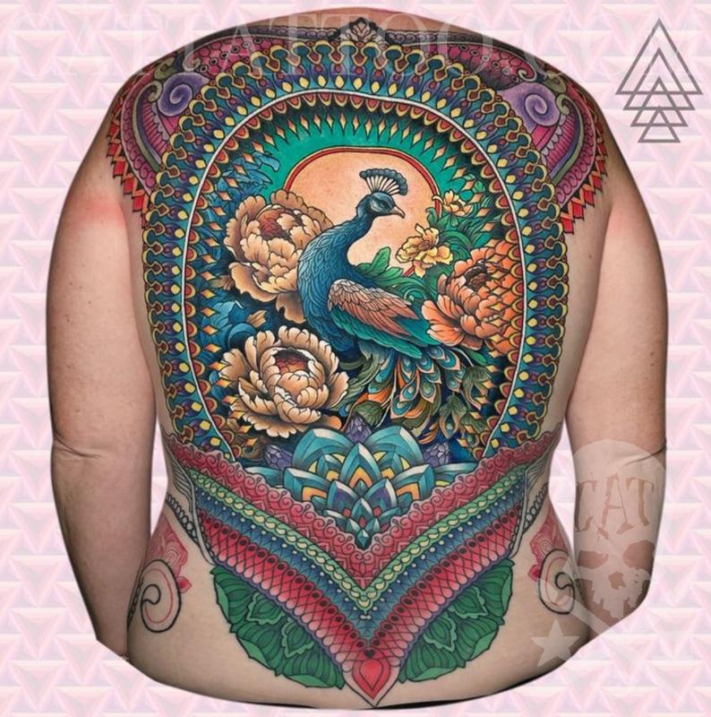 Peacock Backpiece
