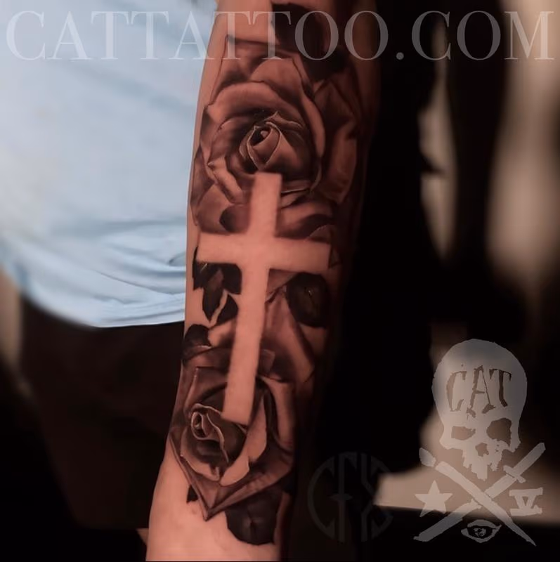 Roses and Cross