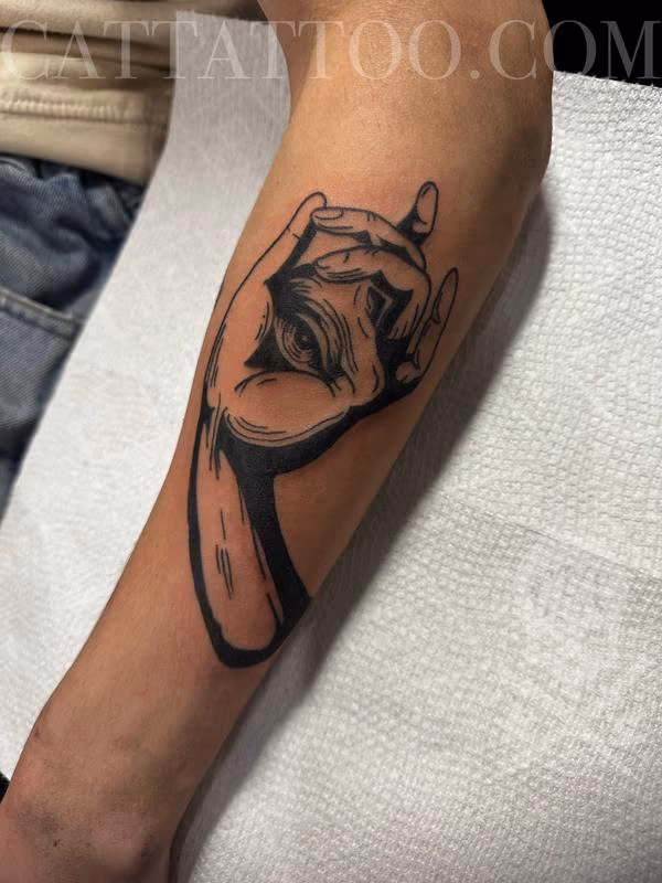 Hand and eye