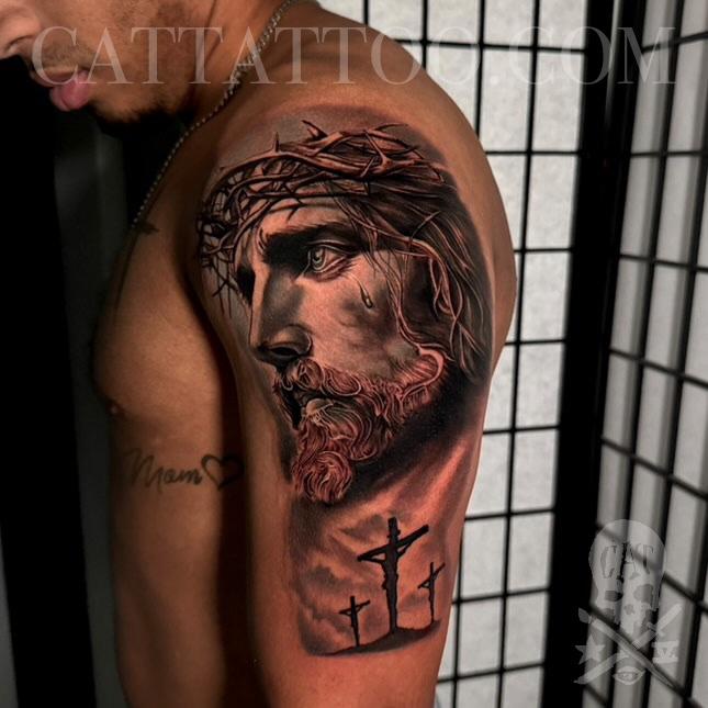 Jesus Arm Tattoo