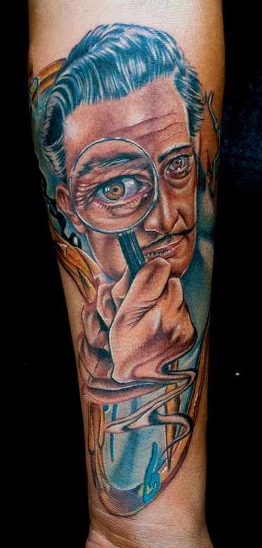 salvador dali tattoo this is my second always fun done with stigma hyper