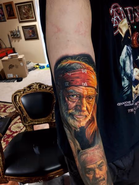 Color Willie Nelson Portrait