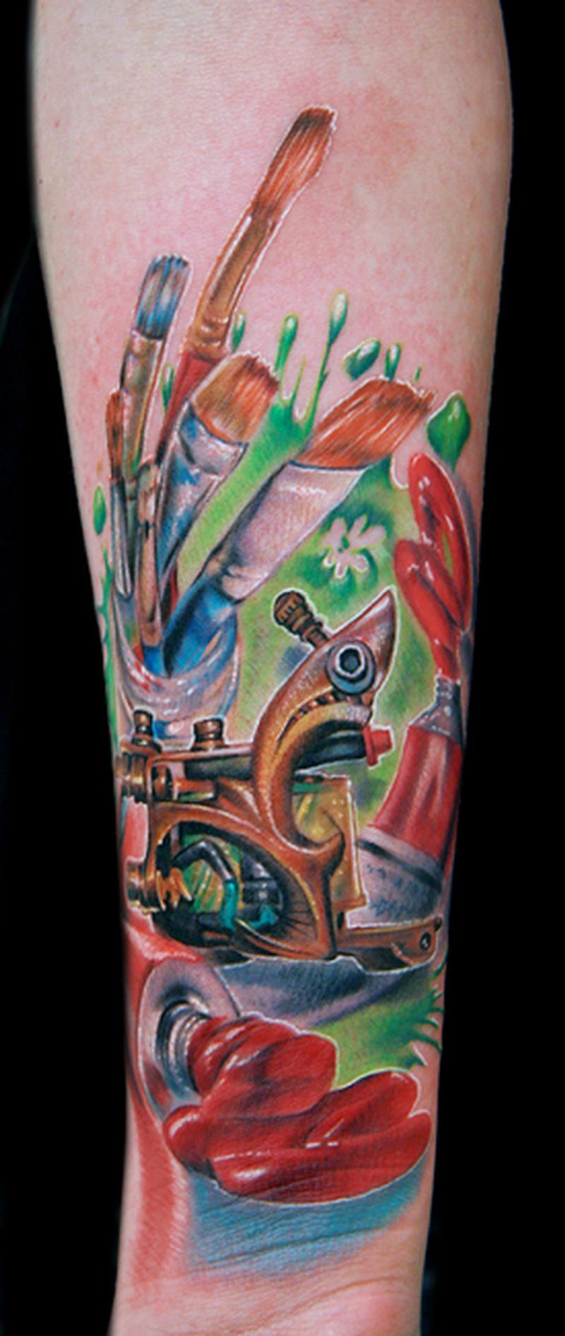 Tattoo machine and paint