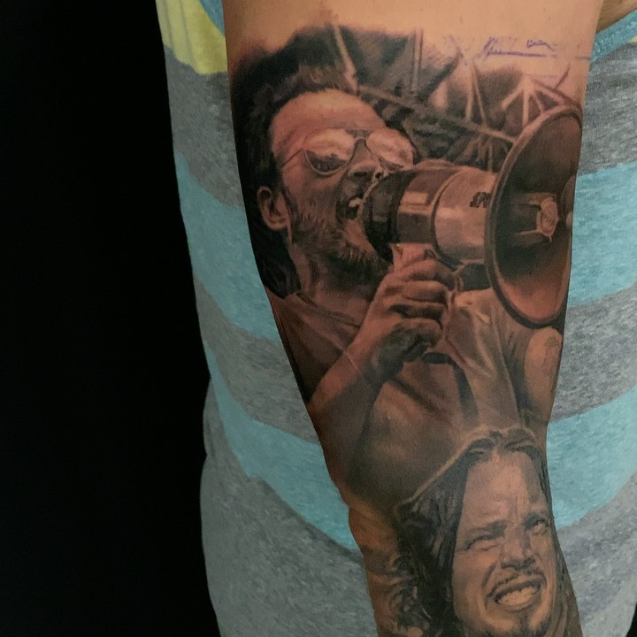 Scott Weiland & Chris Cornell portraits, sleeve