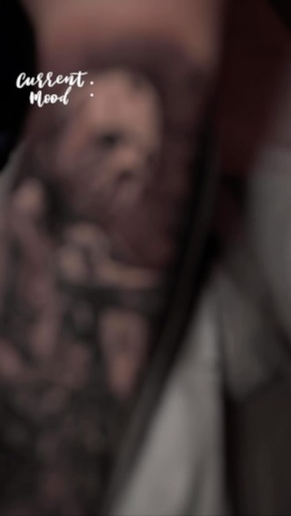 Jason Voorhees horror portrait tattoo, leg sleeve