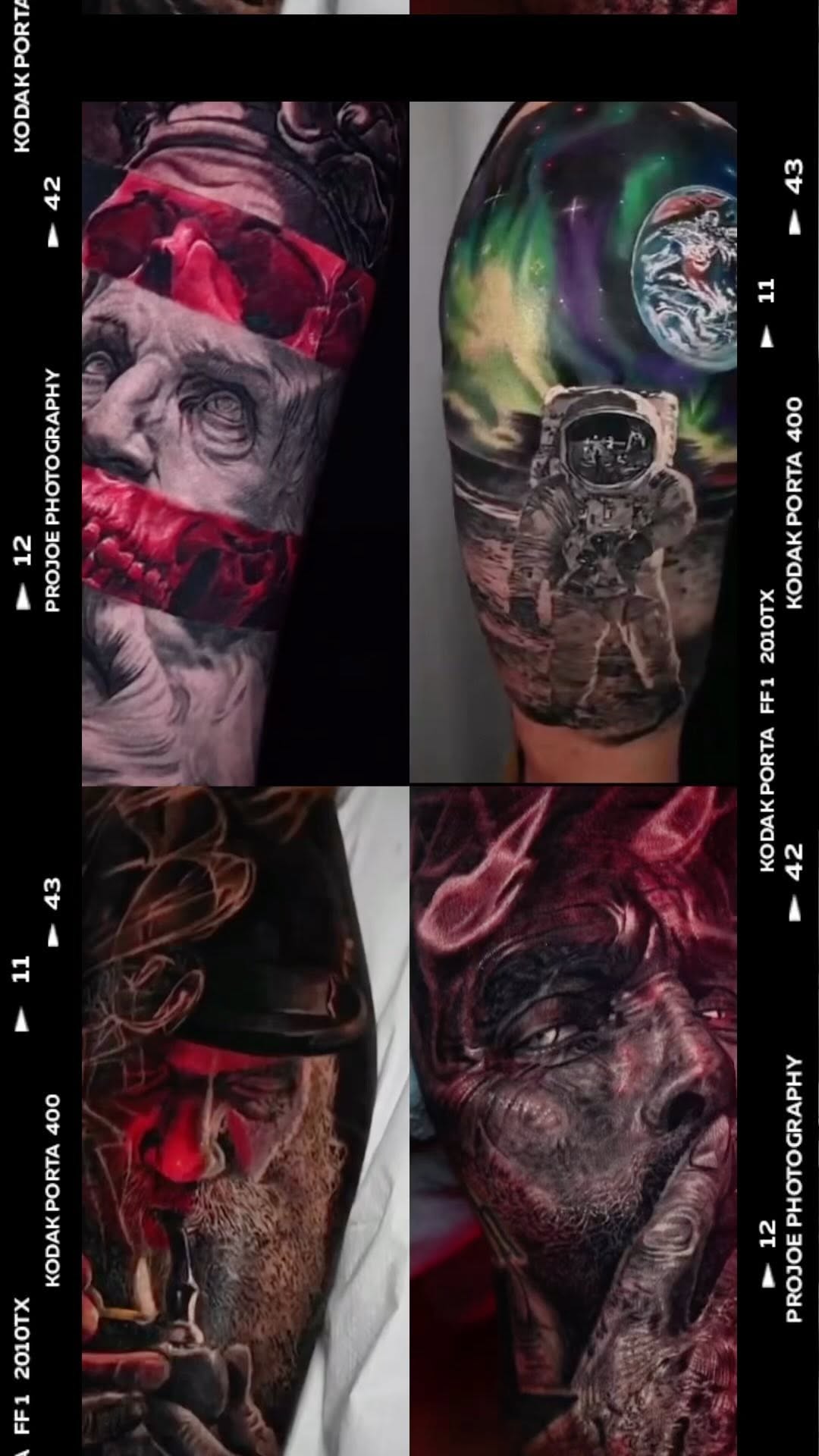 Realism portrait & astronaut tattoo collection