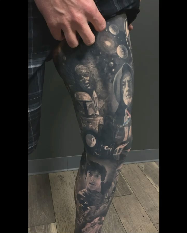 Star Wars black-and-grey leg sleeve