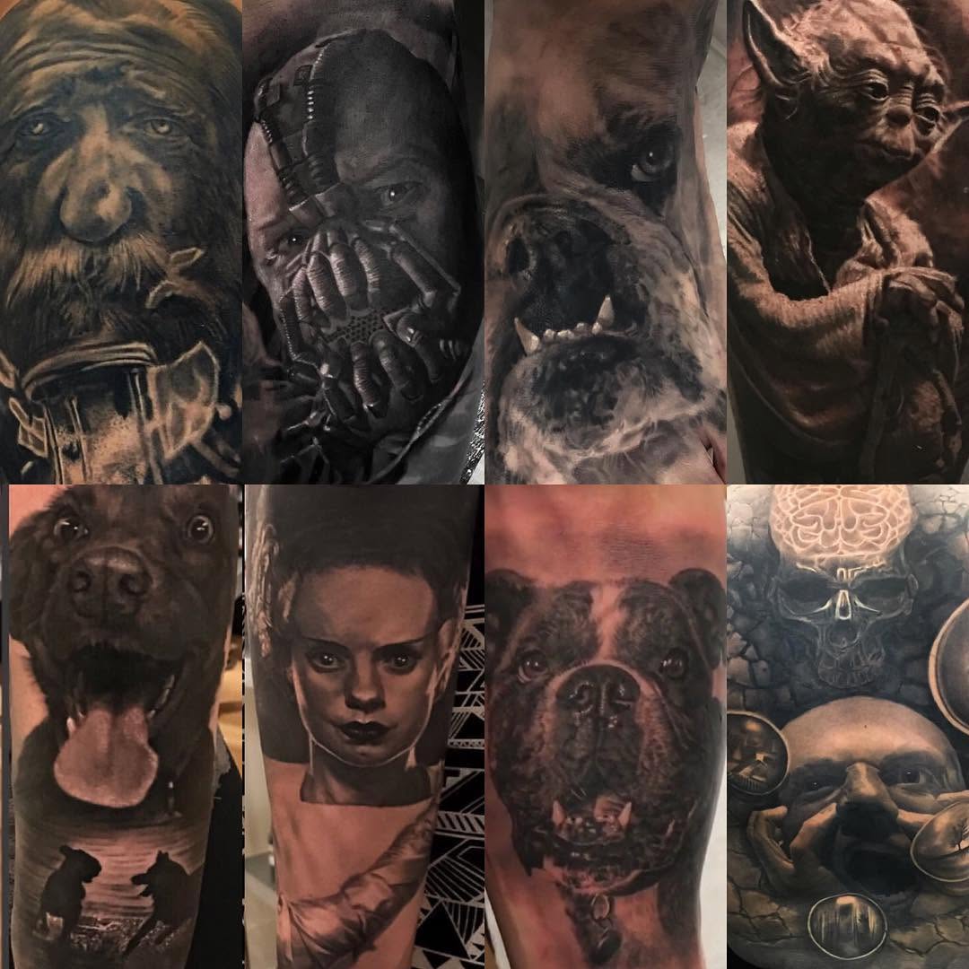 Black-and-grey realism tattoo collection