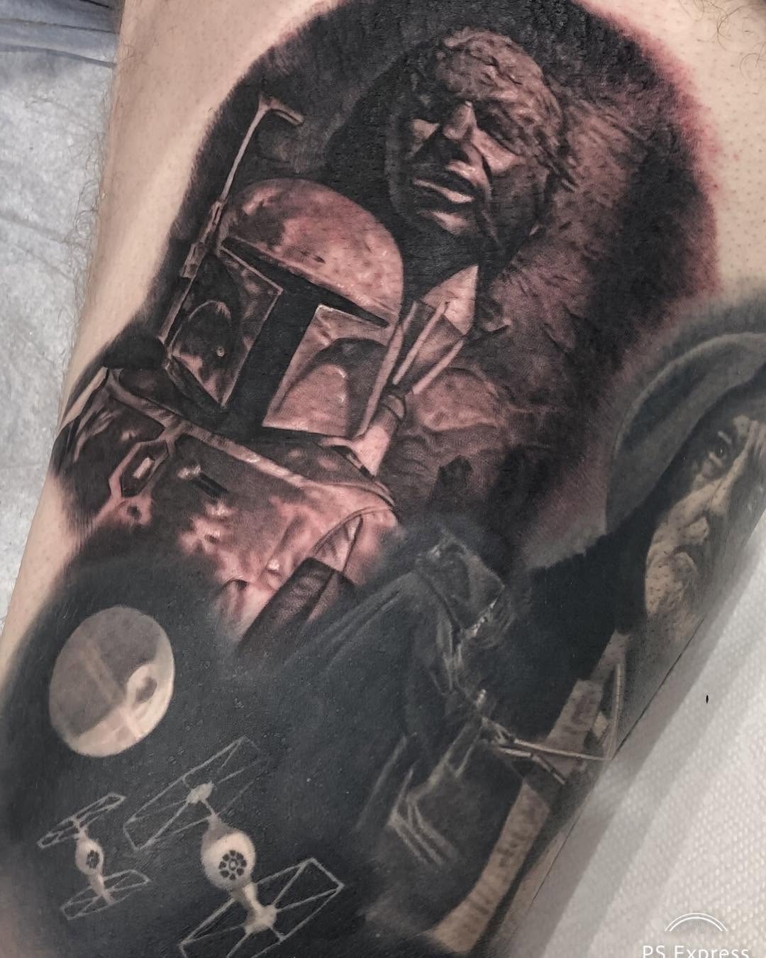Star Wars black-and-grey leg sleeve