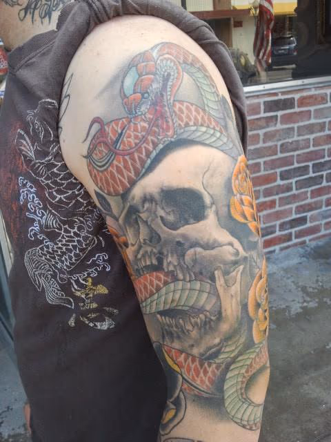 Skull and Snake