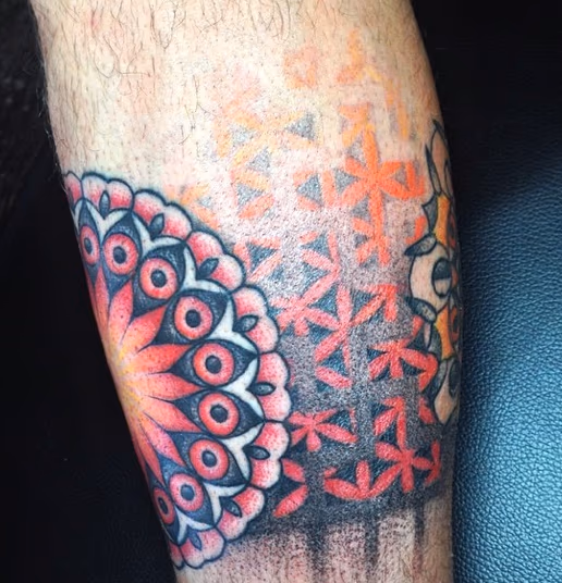 Filler between a wrap around design