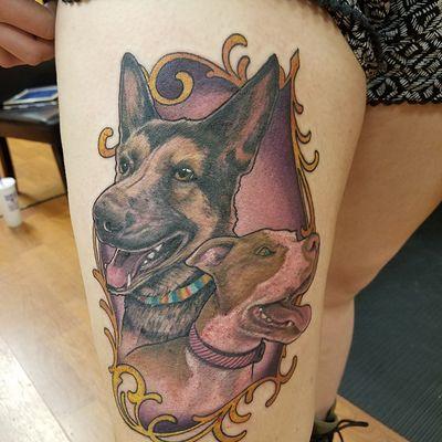 dog portrait tattoo