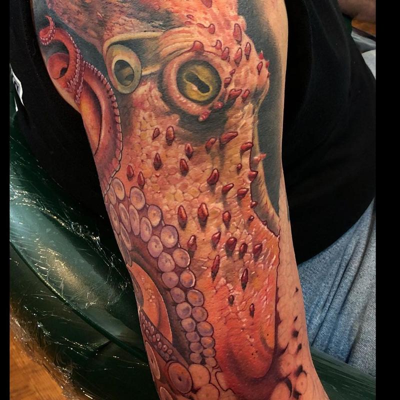 Octopus Tattoo in progress