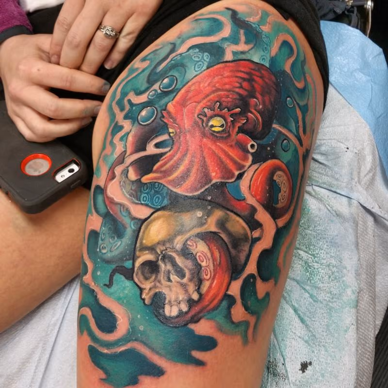Octopus & Skull