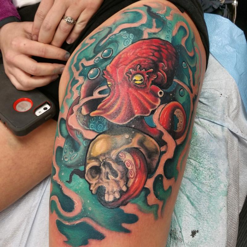 Octopus & Skull