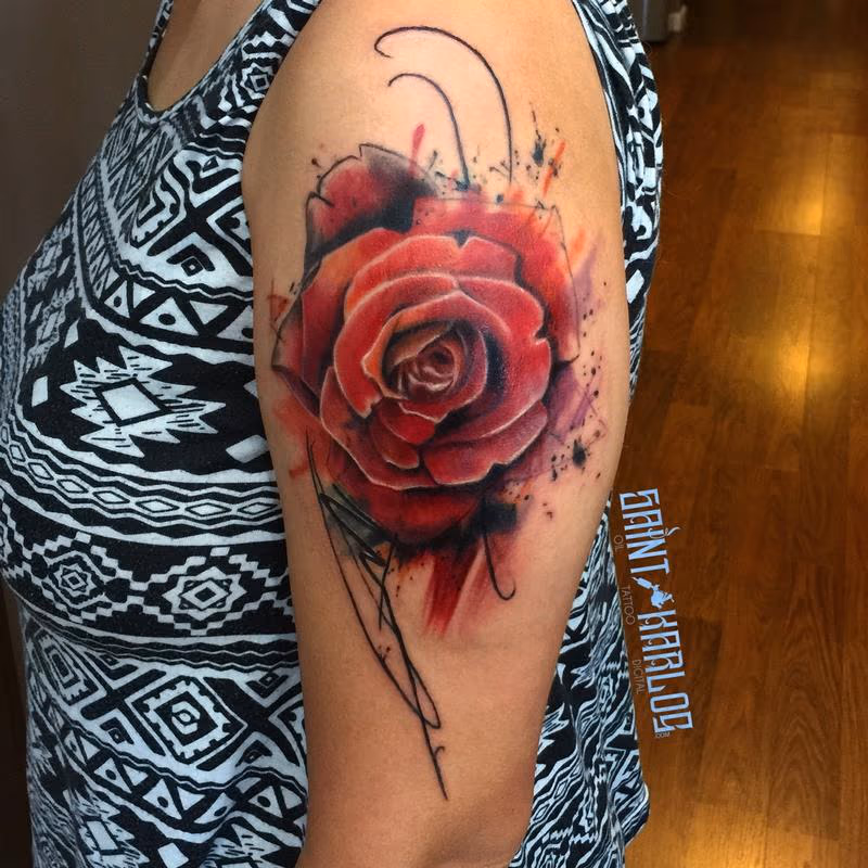 watercolor rose
